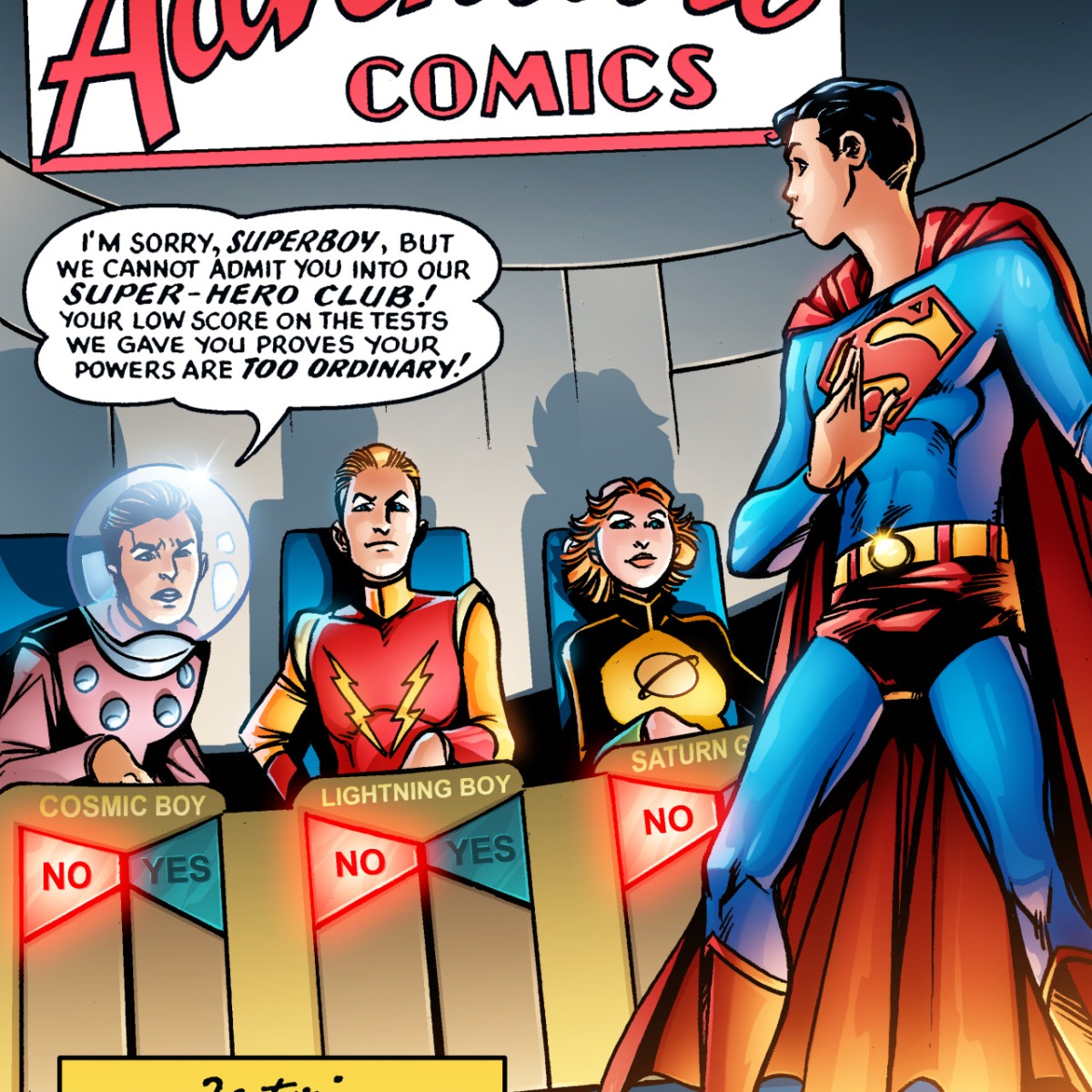 Legion of SuperHeroes anniversary – comic cover remake